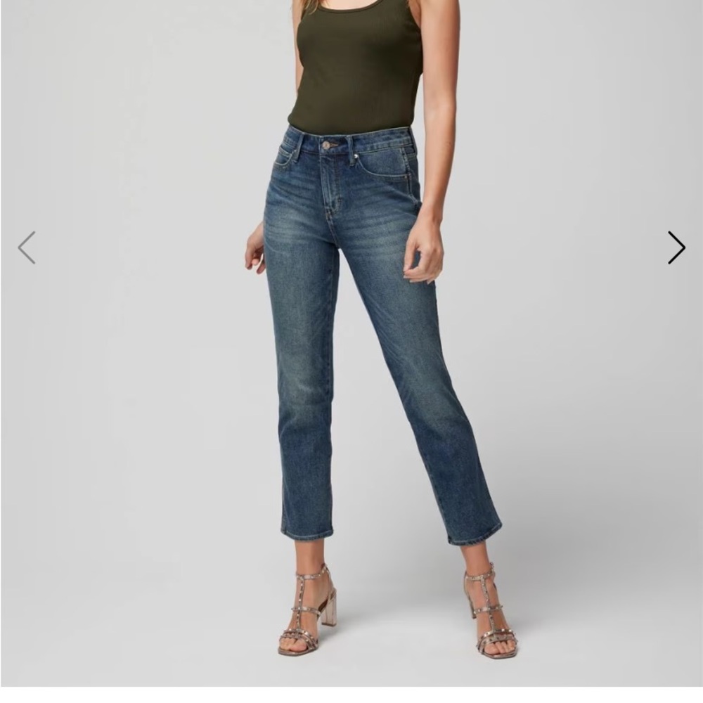 WHBM High Rise sculp jeans ankle, size 8